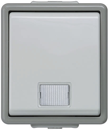 Siemens Grey Rocker Light Switch, 1 Way, 1 Gang, Delta