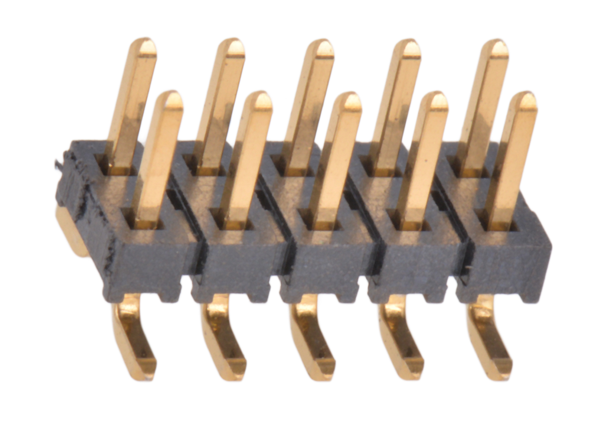 Samtec TMM Series Straight Surface Pin Header, 10 Contact(s), 2 mm Pitch, 2 Row, Unshrouded