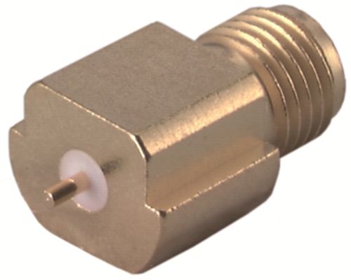 Huber+Suhner 82_SMA Series Socket PCB Mount Coaxial PCB Connector, Solder Termination, Straight Body