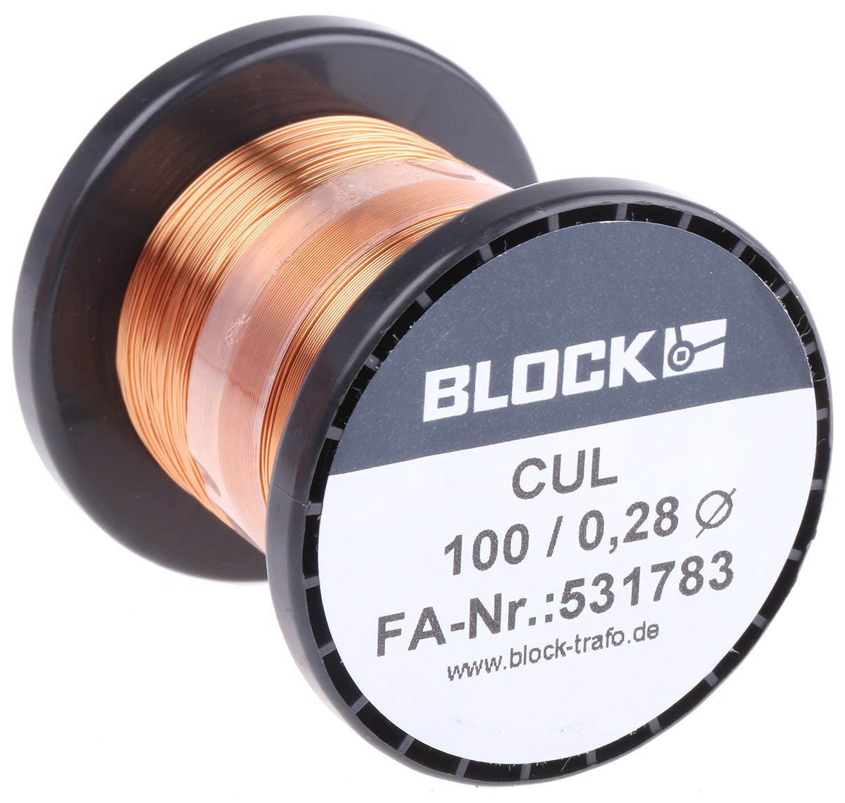 Block 0.28mm Enamelled Copper Wire, 29 AWG 175m Reel
