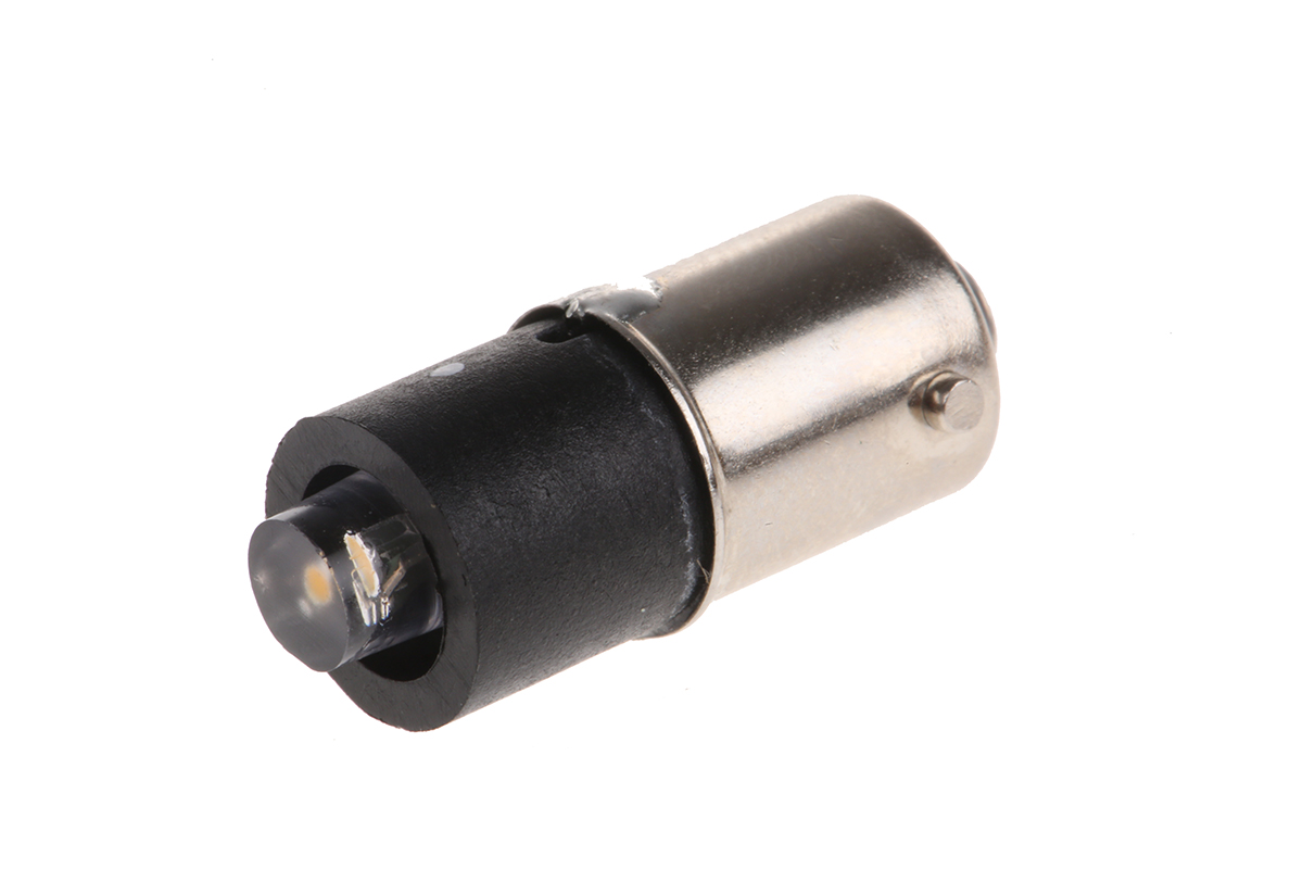 Marl White LED Indicator Lamp, 24V dc, BA9s Base, 4.9mm Diameter, 9200mcd