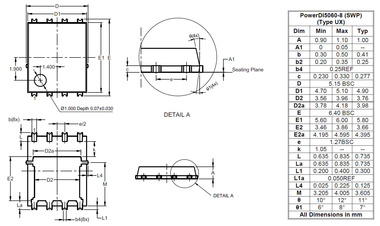 DiodesZetex Type P-Channel MOSFET, 10.7 A, 12 V Enhancement PowerDI5060-8 DMP3011SPSW-13