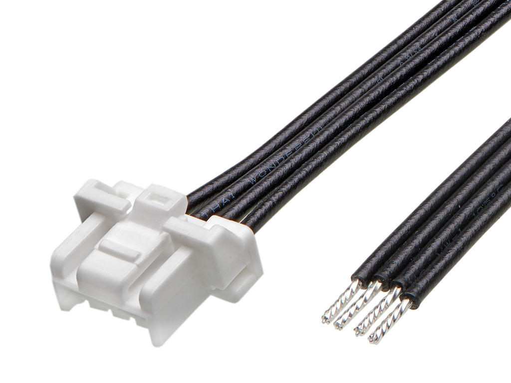 Molex 4 Way Male CLIK-Mate to 4 Way Wire to Board Cable, 300mm