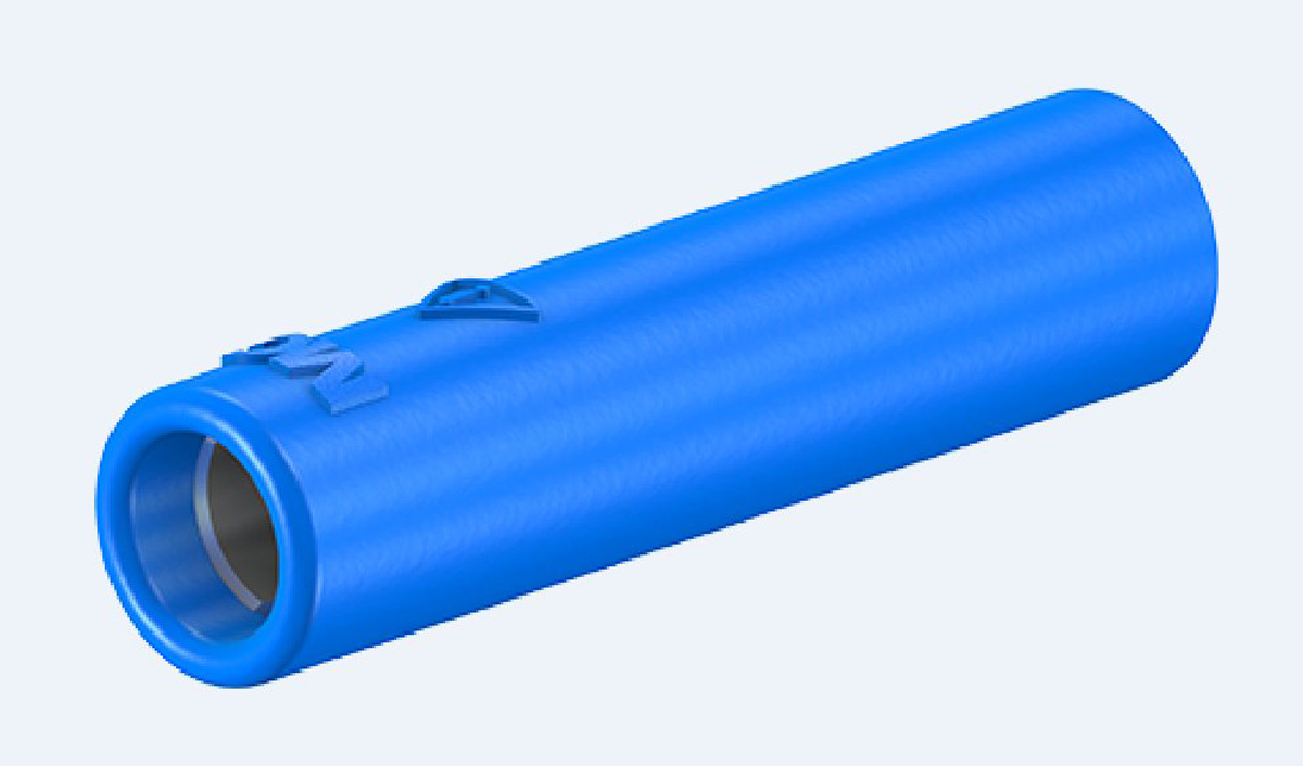 Staubli Blue Female Banana Socket, 4 mm Connector, M4 Thread Termination, 32A, 600V, Nickel Plating