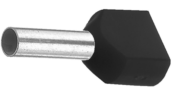 Twin Entry Ferrule Black 6mm²/12mm PU=Pa