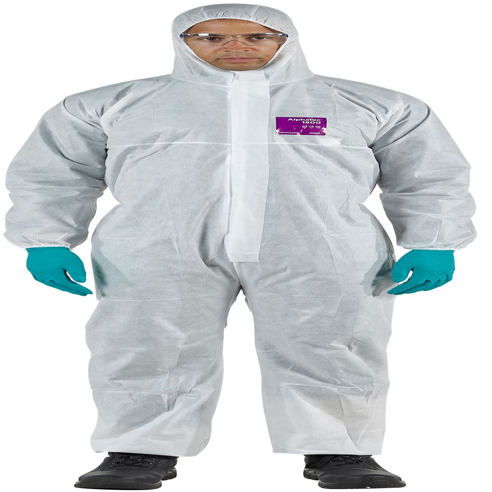 Ansell White Coverall, EN 1073-2, EN 1149-5, EN 14126, XL