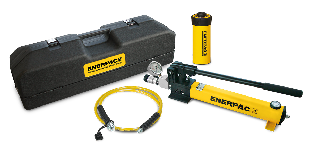 Enerpac Single, Portable Low Height Hydraulic Cylinder, SRS100PGH, 10t, 11mm stroke