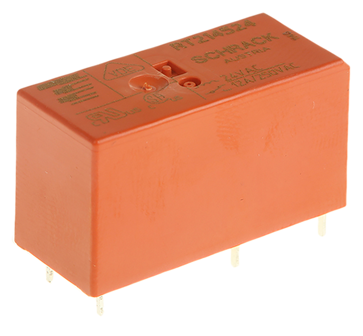 TE Connectivity PCB Mount Power Relay, 24V ac Coil, 12A Switching Current, SPDT