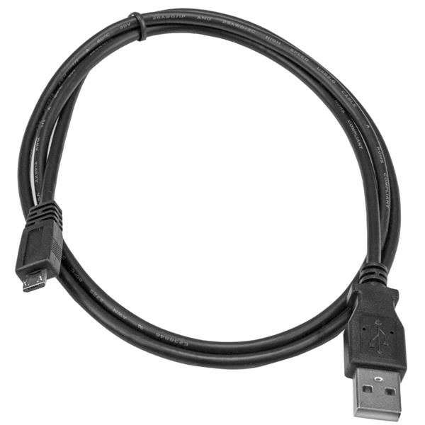 StarTech.com USB 2.0, Male USB A to Male Micro USB B, 480Mbps, 2m