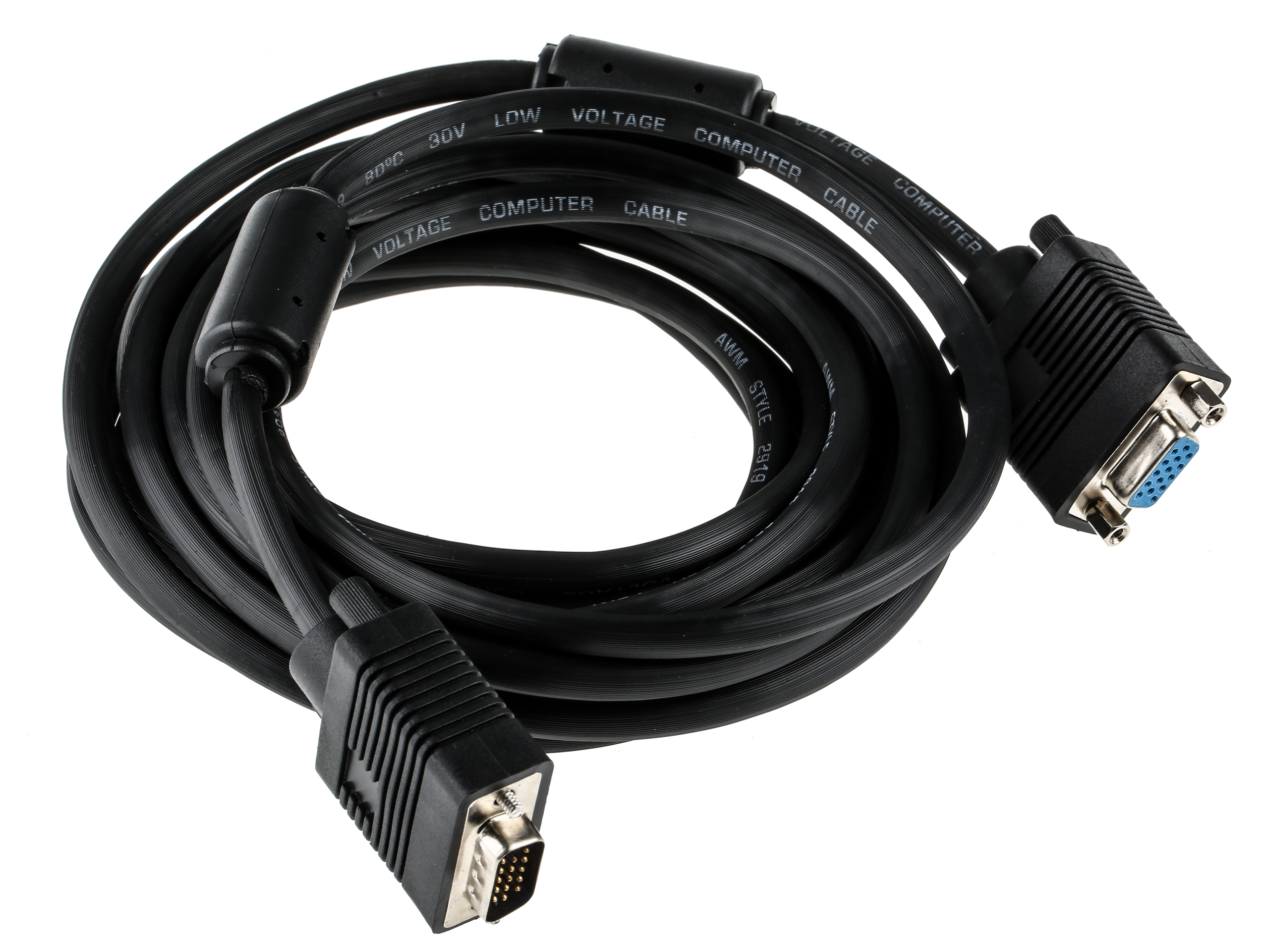 RS PRO Male VGA to Female VGA Cable, 5m Black