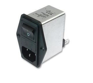 Schaffner 10A, 250 V Male Flange Mount IEC Inlet Filter 2 Pole FN284-10-06, Faston 2 Fuse
