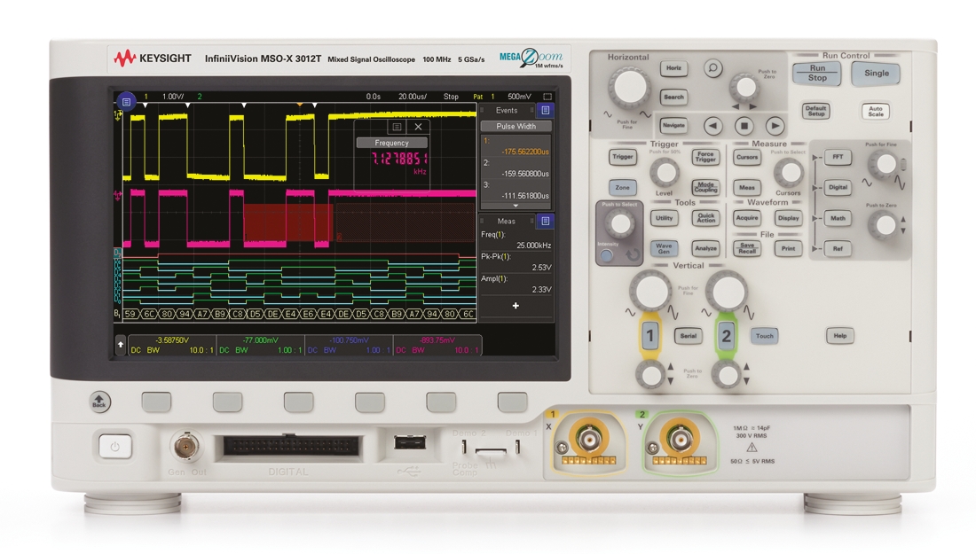Keysight Technologies MSOX3024T InfiniiVision 3000T X Series, 200MHz Bench Oscilloscope, 4 Analogue Channels, 16