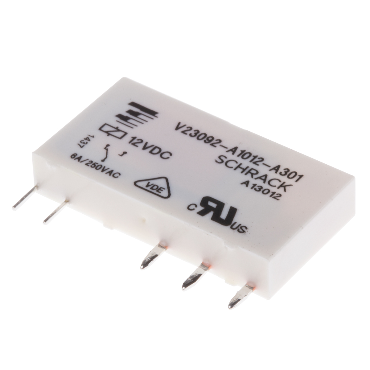 TE Connectivity PCB Mount Power Relay, 12V dc Coil, 6A Switching Current, SPDT