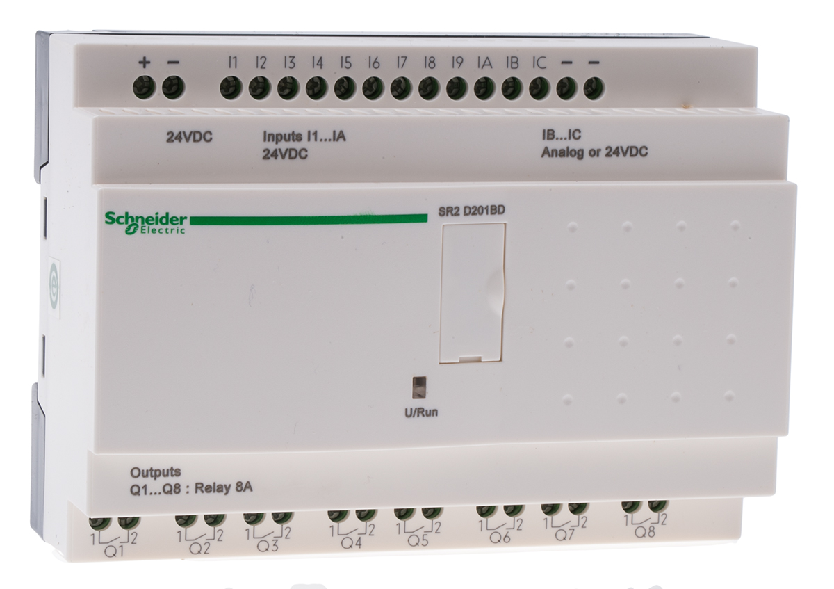 Schneider Electric Zelio Logic Series Logic Module, 24 V dc Supply, Relay Output, 12-Input, Discrete Input