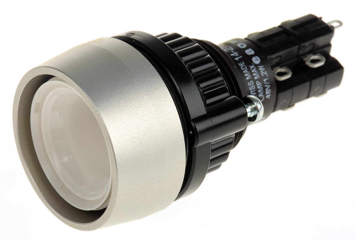 EAO 14 Series Illuminated Push Button Switch, Latching, Panel Mount, 22.5mm Cutout, DPDT, 250V ac, IP67