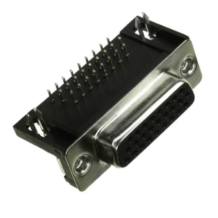 Norcomp 181 26 Way Right Angle Panel Mount D-sub Connector Socket, 2.28mm Pitch, with Boardlocks