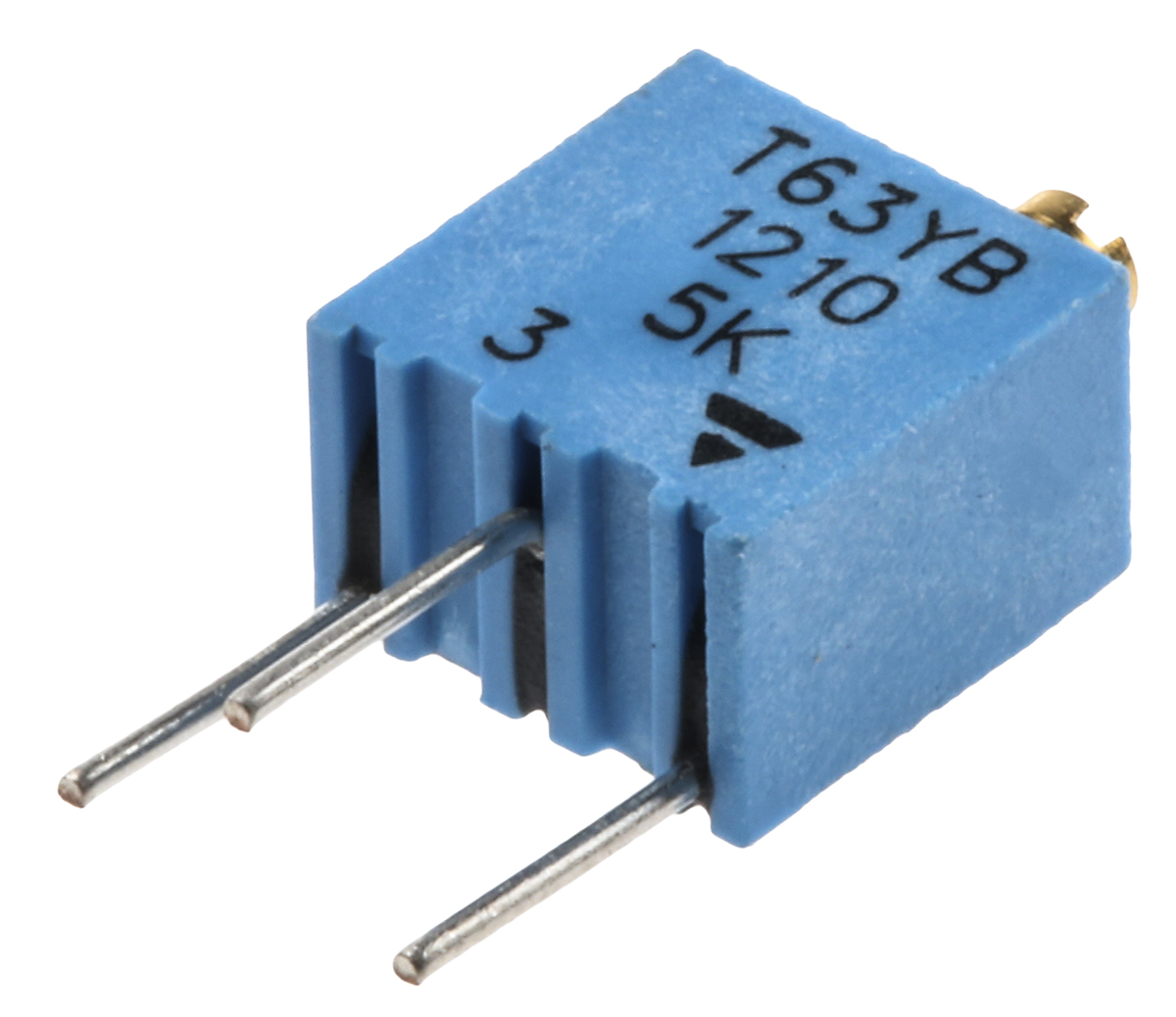 5kΩ, Through Hole Trimmer Potentiometer 0.25W Top Adjust Vishay, T63