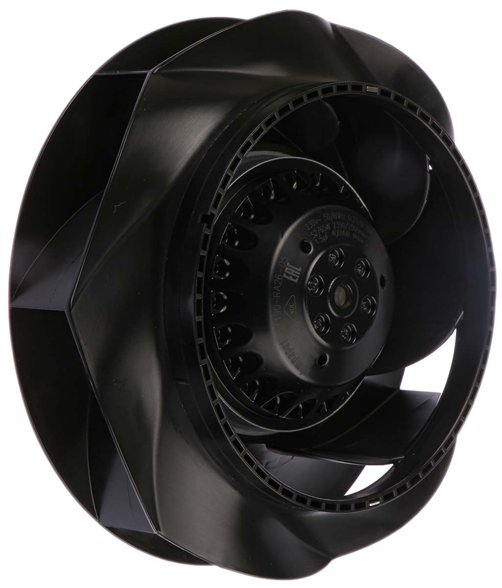 ebm-papst RadiCal Series Centrifugal Fan, 230 V ac, 540m³/h, AC Operation, 190 (Dia.) x 68.5mm
