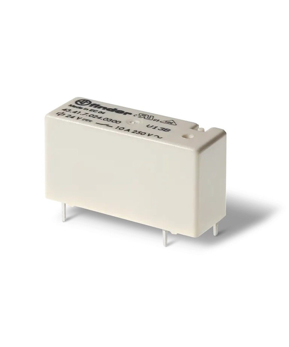 Finder PCB Mount Power Relay, 12V dc Coil, 10A Switching Current, SPDT