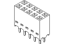 Molex C-Grid Series Straight Through Hole Mount PCB Socket, 16-Contact, 2-Row, 2.54mm Pitch, Solder Termination