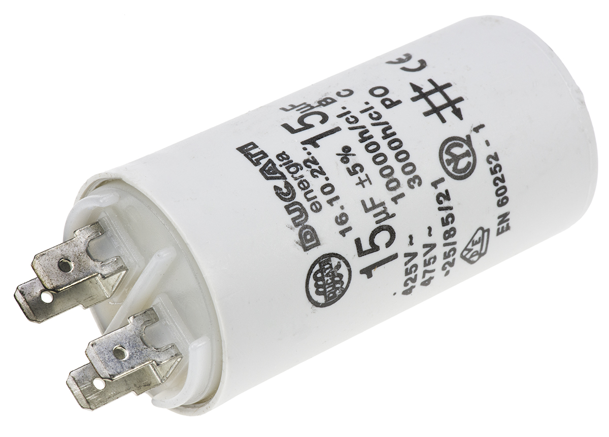 Ducati Energia 4.16.10 Polypropylene Film Capacitor, 450V ac, ±5%, 15μF, Stud Mount