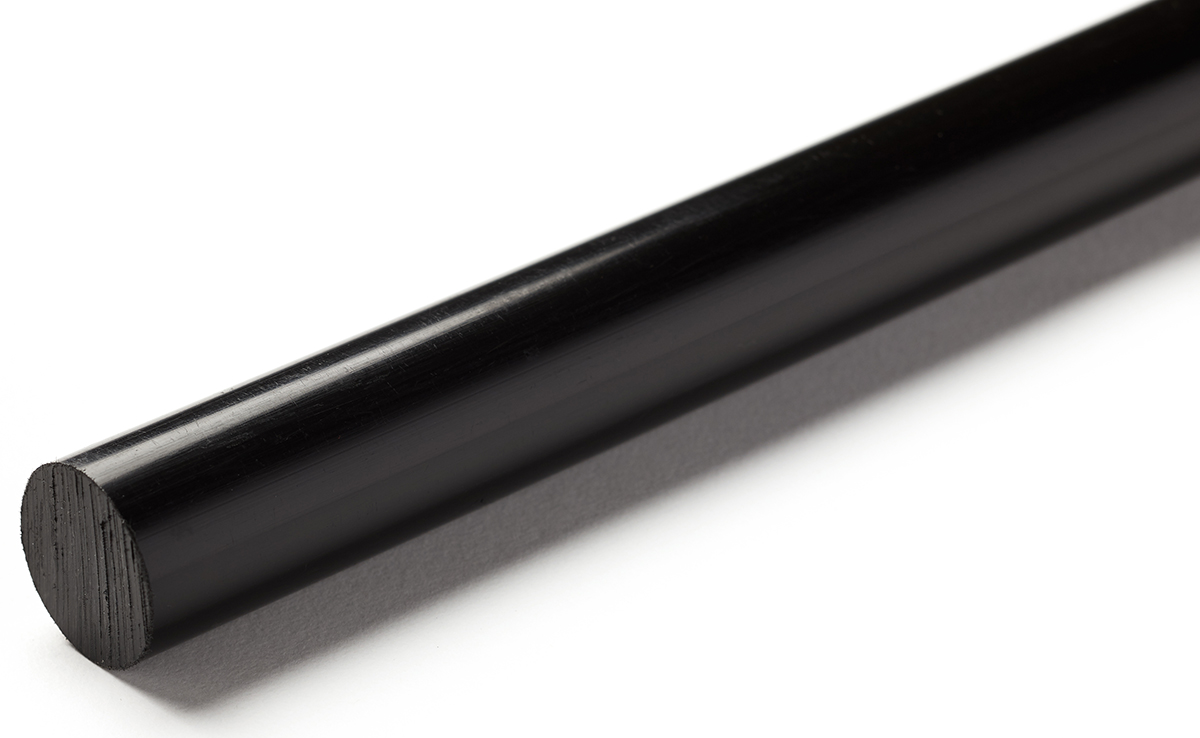 RS PRO Black Polyethylene PE Rod, 1m x 50mm Diameter