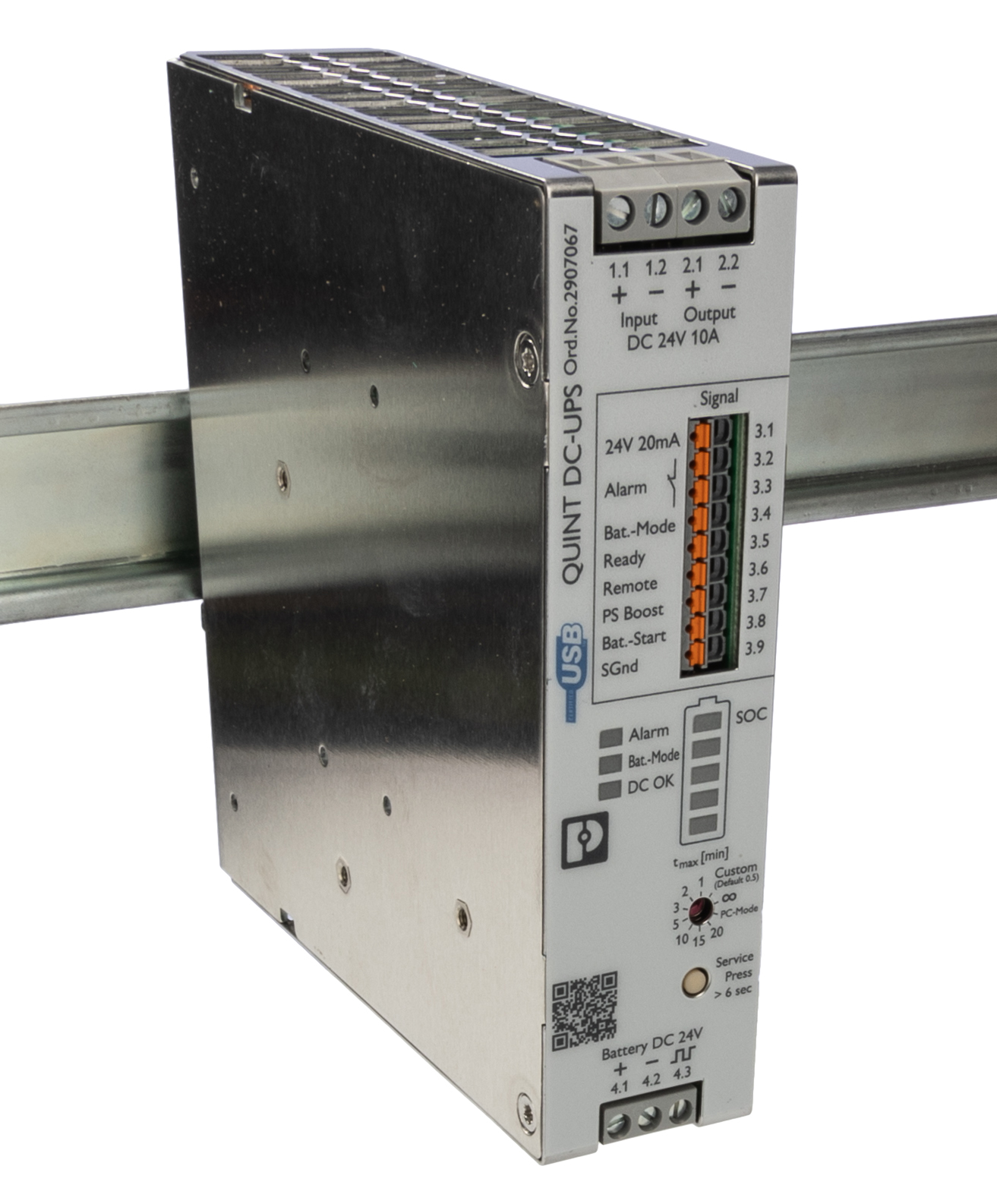 Phoenix Contact 18 → 30V dc Input DIN Rail Uninterruptible Power Supply (480W), QUINT4