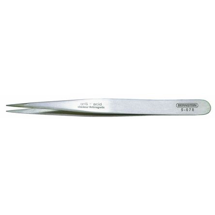 Bernstein 130 mm, Stainless Steel, Tapered, Tweezers