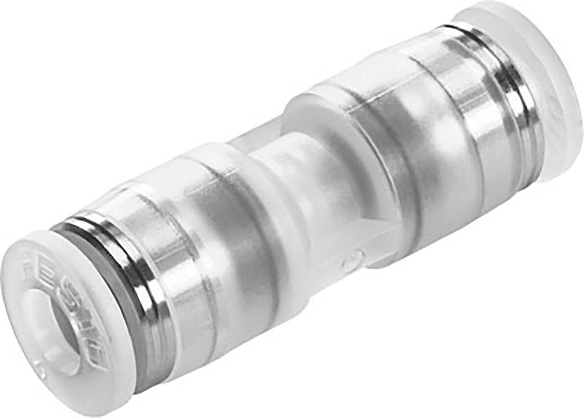Festo NPQP Series Straight Tube-to-Tube Adaptor, Push In 6 mm to Push In 6 mm, Tube-to-Tube Connection Style, 133092