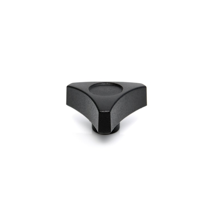 RS PRO Black Thermoplastic Clamping Knob, M6, Threaded Mount