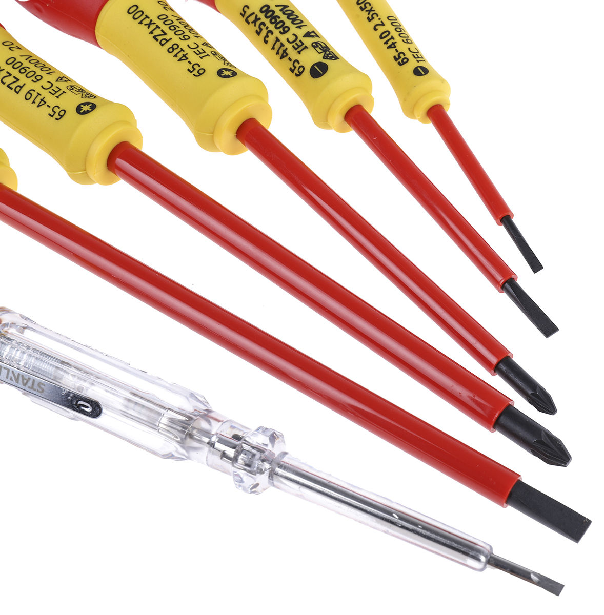 Stanley 0-65-443 Pozidriv; Slotted Insulated Screwdriver Set, 6-Piece