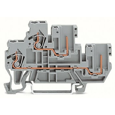 WAGO 870-101-1 870 Series Grey, 2.5mm², 1-Level, Cage Clamp Termination