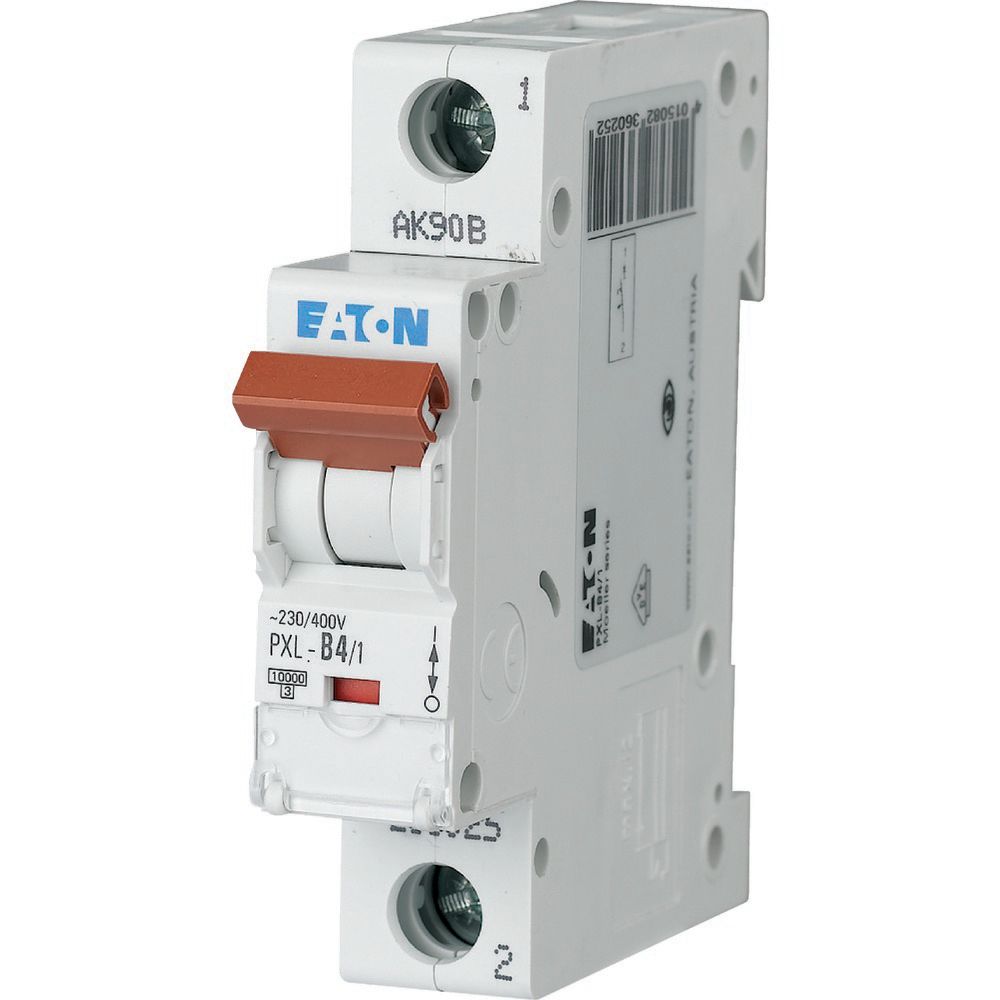 Eaton xPole - PXL PXL MCB, 1P, 4A Curve B, 230V AC, 10 kA Breaking Capacity