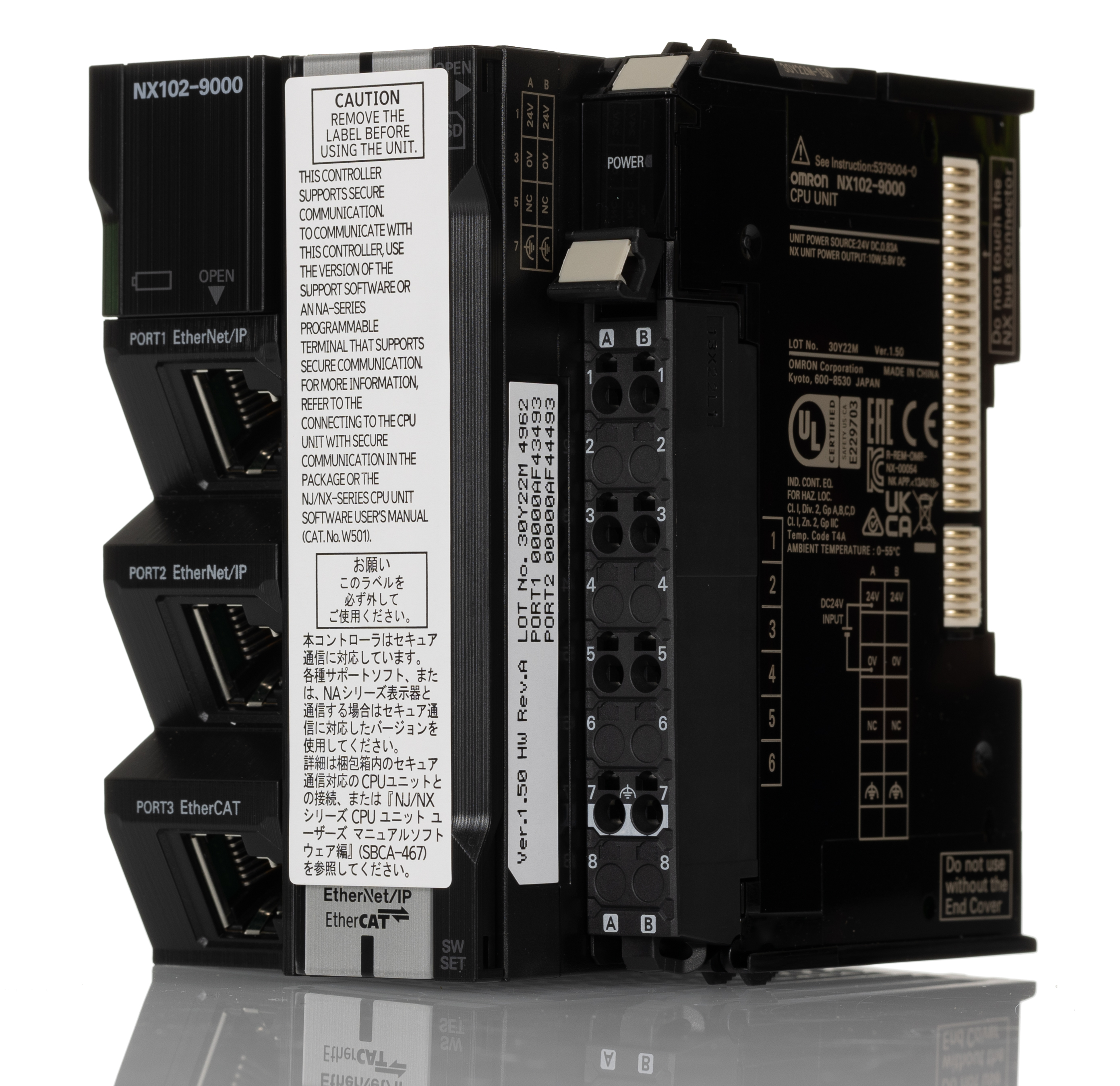 Omron NX102 Series PLC CPU for Use with Machine Automation Controller NX1, 4-Input