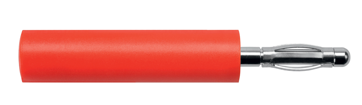 Schutzinger Red, Female, Male Test Connector Adapter and Nickel Plated - Socket Size: 4mm
