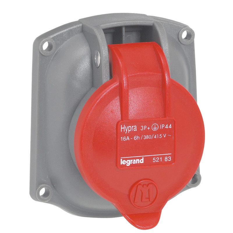 Legrand, Hypra IP44 Red 3P+E Socket Socket, Rated At 32A, 415 V No