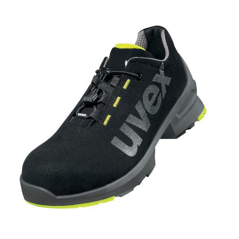 uvex 1 Men, Women Black, Yellow Toe Capped Safety Shoes, UK 14, EU 49