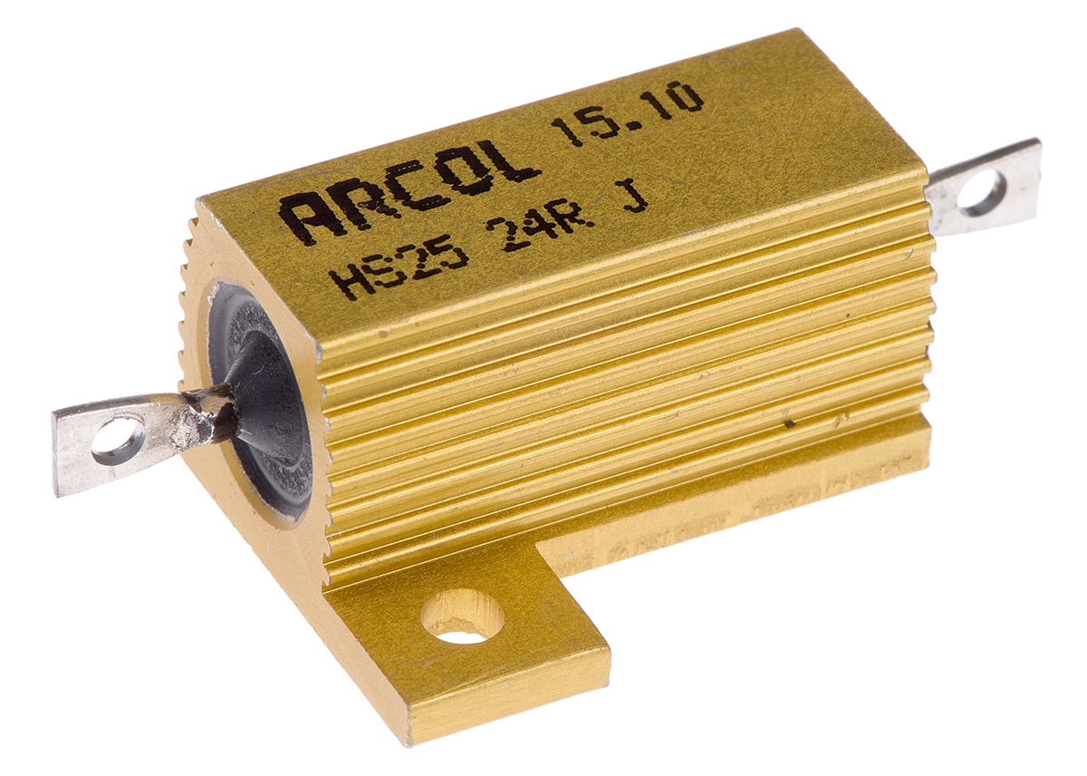 Arcol, 24Ω 25W Wire Wound Chassis Mount Resistor HS25 24R J ±5%
