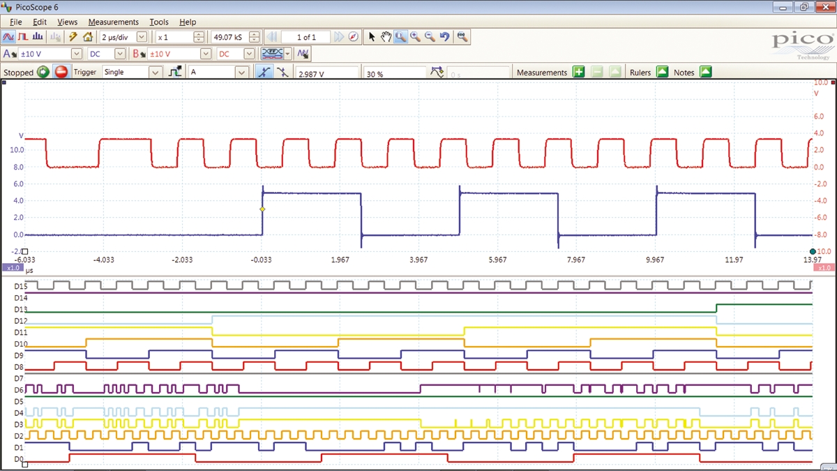 Pico Technology 3406D MSO PicoScope 3000 Series, 200MHz PC Based Oscilloscope, 4 Analogue Channels, 16 Digital Channels