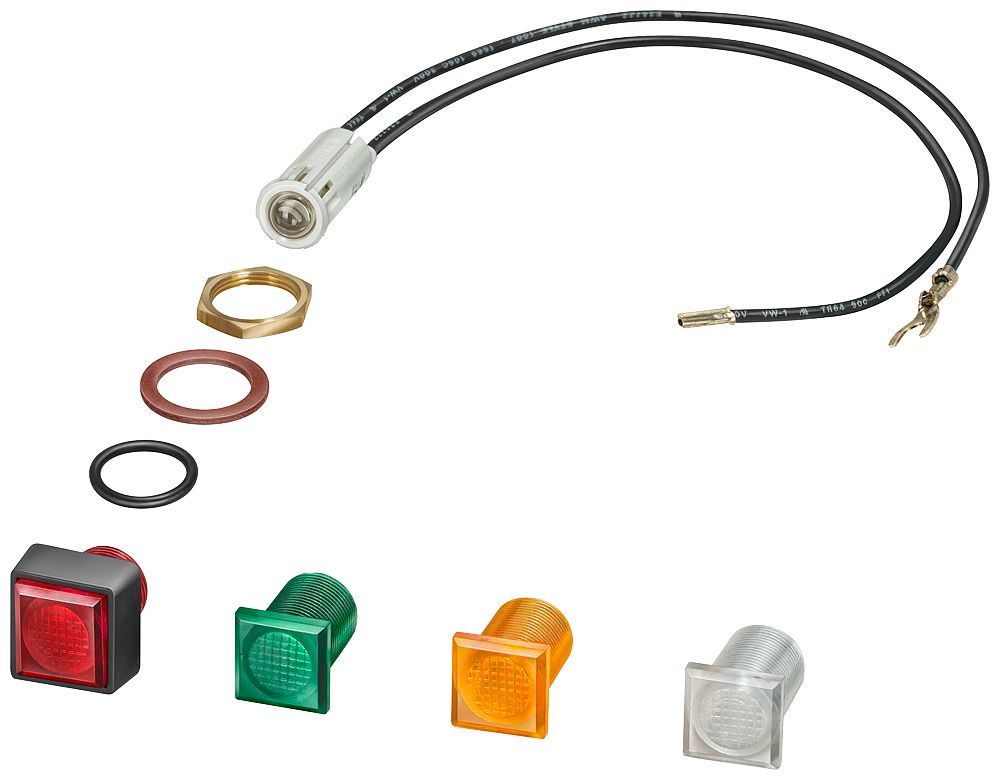 Siemens Clear, Green, Red Glow Lamp Indicator Lamp, 380 → 415V ac/dc