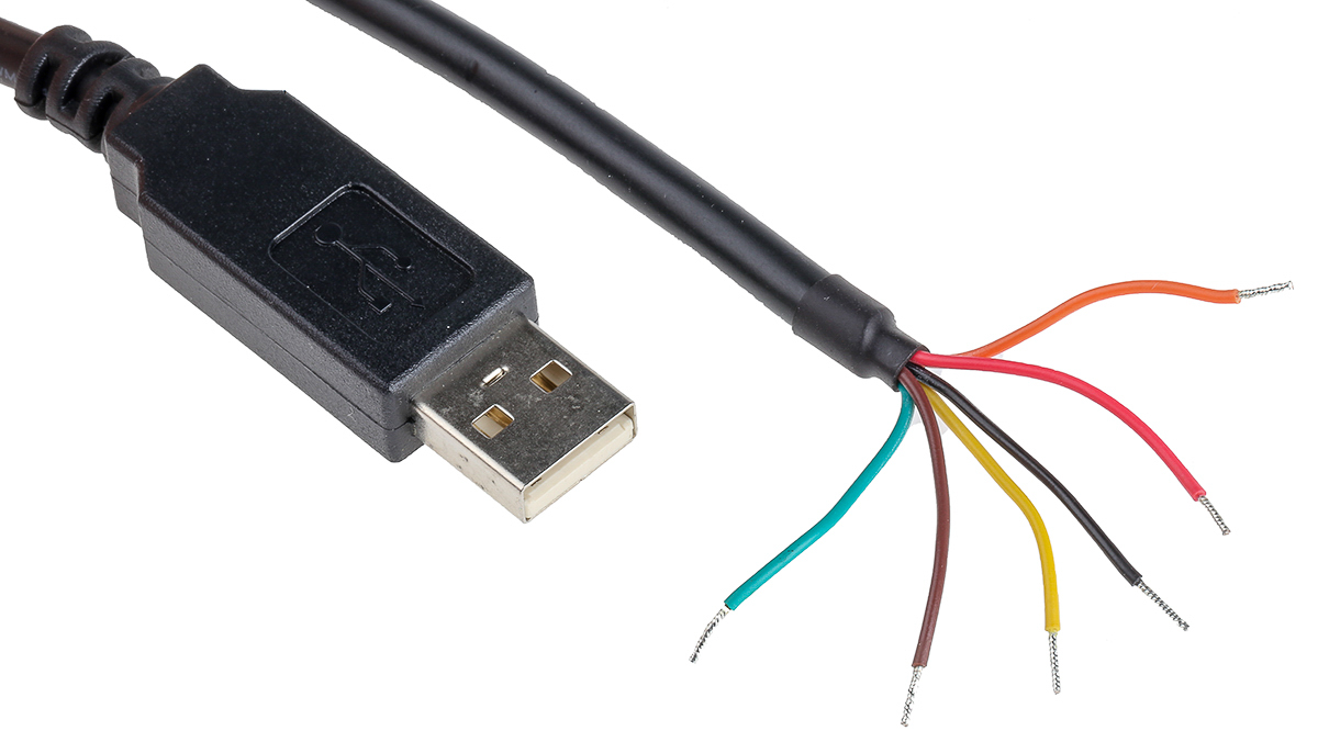 FTDI Chip TTL-232R-3V3-WE TTL to USB Serial Converter Cable for use with Devices With A TTL Level Serial Interface, FTDI