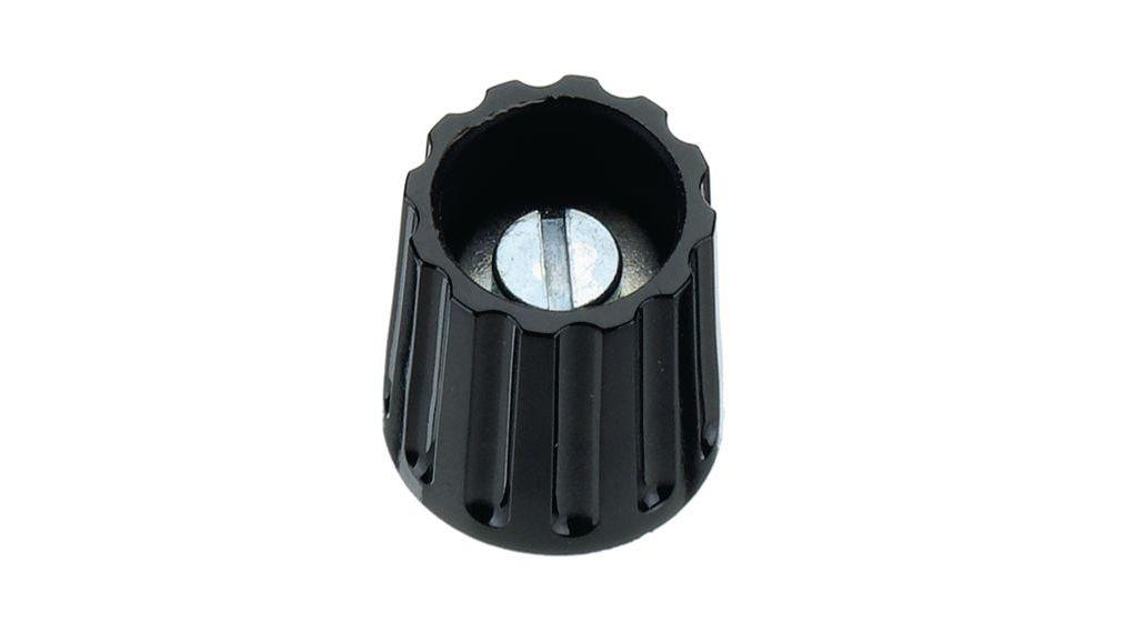 Elma 21mm Black Potentiometer Knob for 6mm Shaft Round Shaft, 020-4425