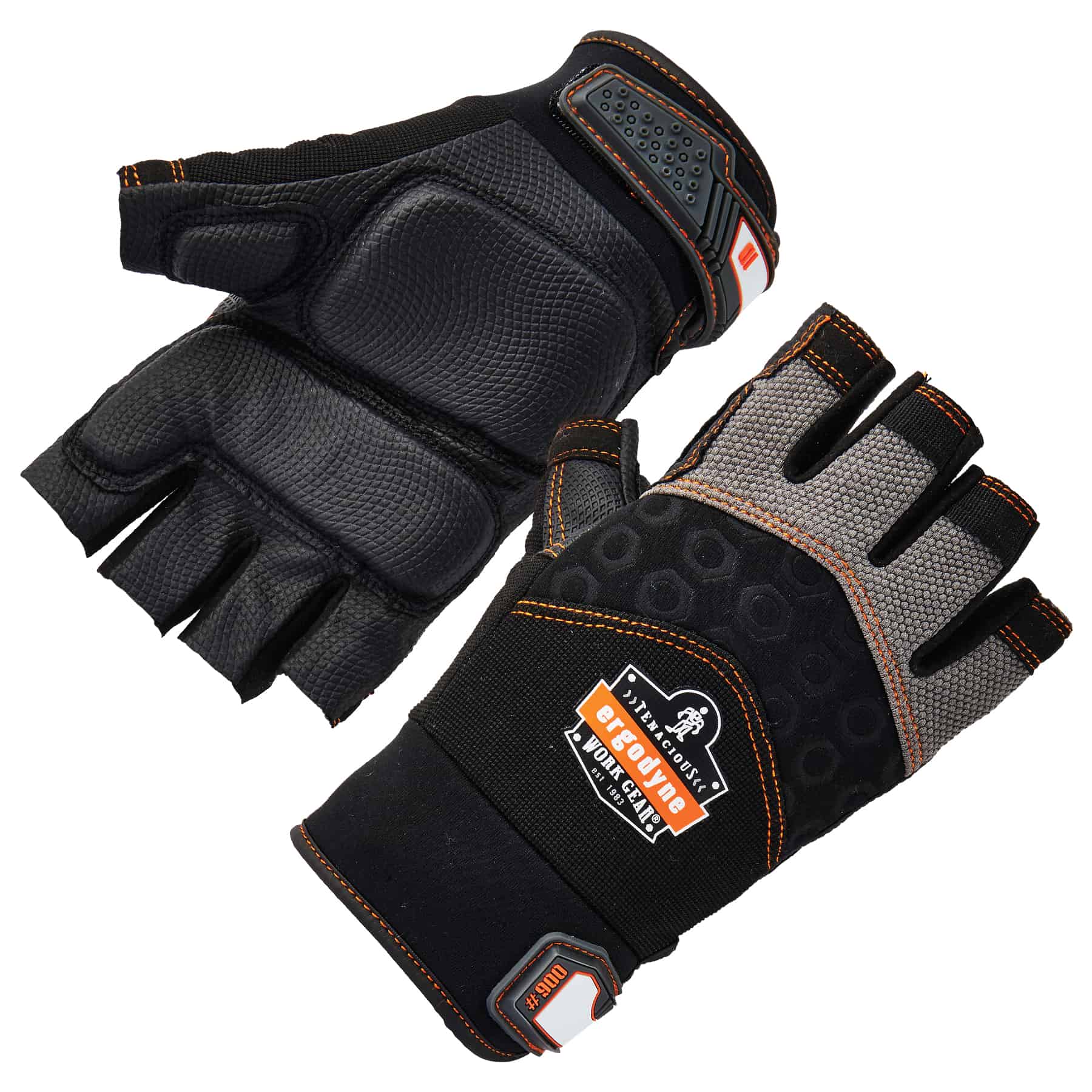 Ergodyne 900 Black Breathable Spandex Work Gloves, Size 2XL