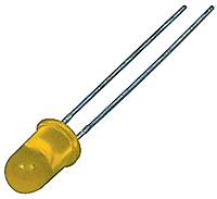Kingbright2.5 V Yellow LED 5mm Through Hole, L-7113LYD