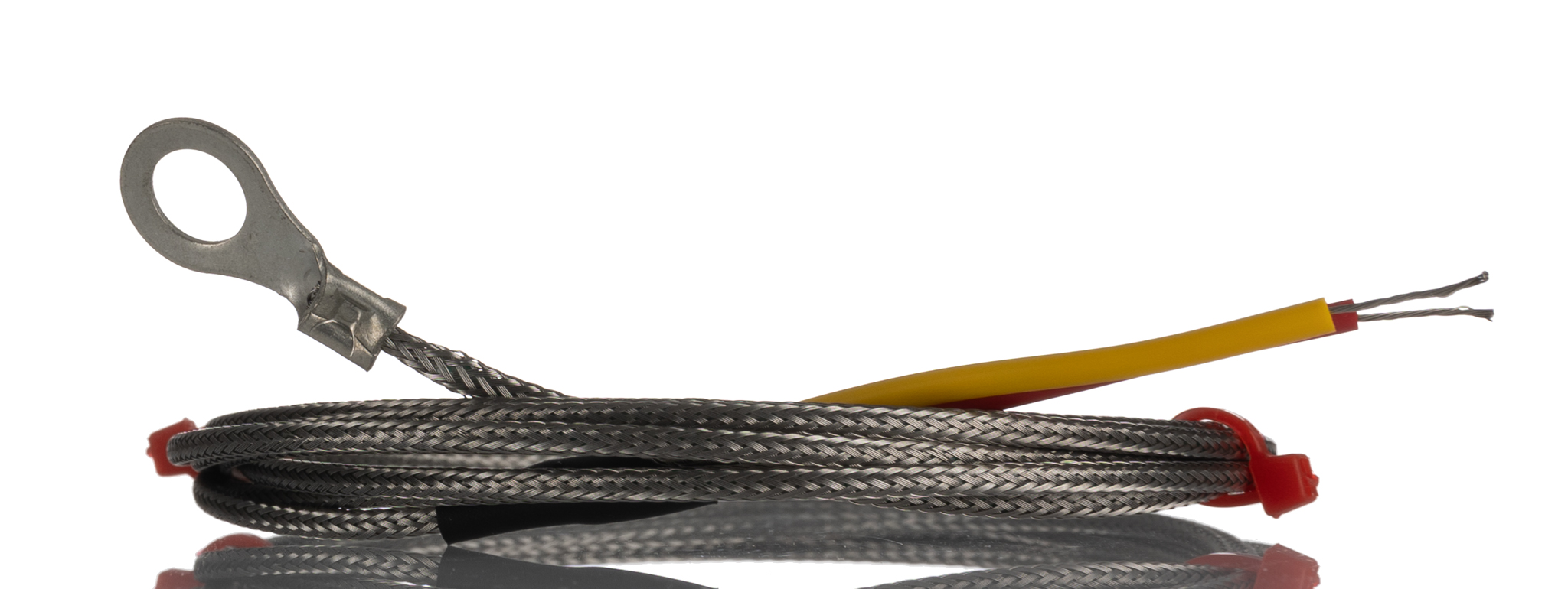 RS PRO Type K Washer Thermocouple 2m Length, 8mm Diameter → +350°C