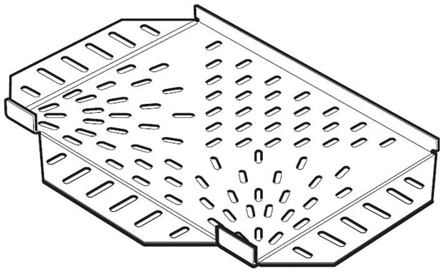 Legrand Light Duty Equal Tee Stainless Steel Cable Tray Accessory, 50 mm Width, 12mm Depth
