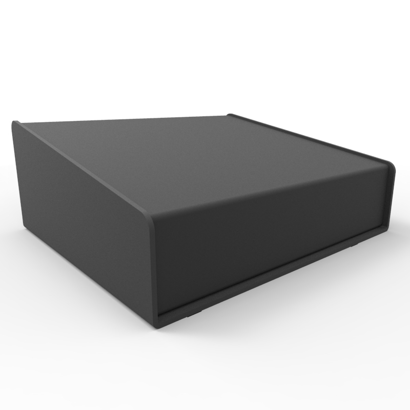Hammond 1456 Series Black Aluminium Enclosure, IP31, Black Lid, 140 x 165 x 64mm