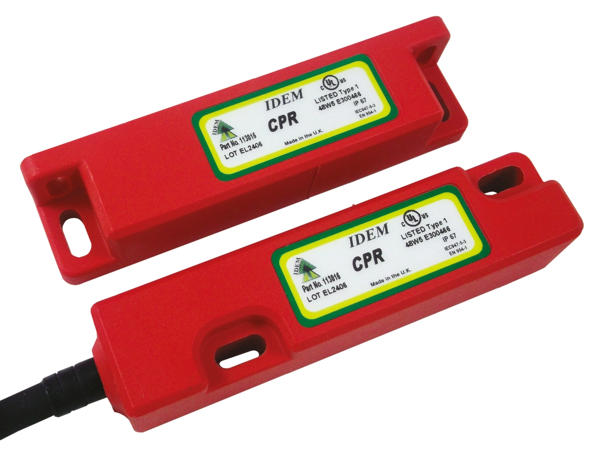 IDEM CPR Series Magnetic Non-Contact Safety Switch, 250V ac, Plastic Housing, 2NC, M12