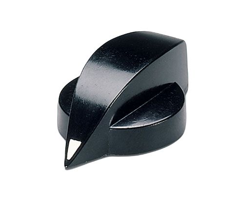 OKW 23mm Black Potentiometer Knob for 6mm Shaft Round Shaft, A1321860