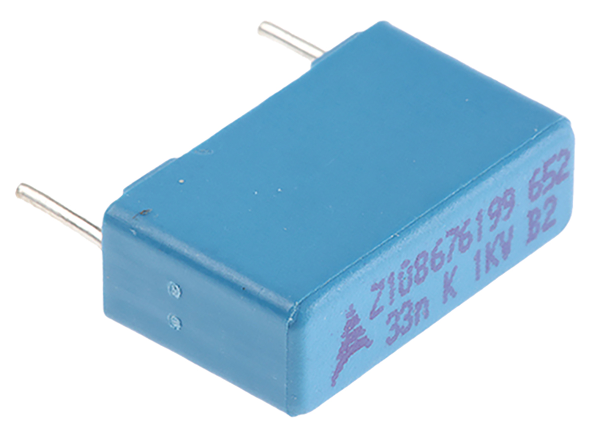 EPCOS B32652 Polypropylene Film Capacitor, 1 kV dc, 250 V ac, ±10%, 33nF, Through Hole